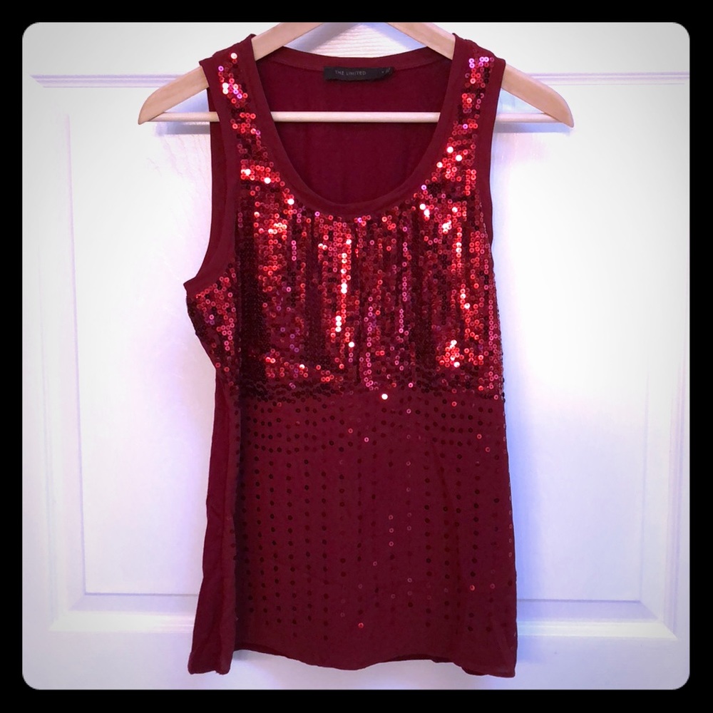 Red Sequin Limited Tank